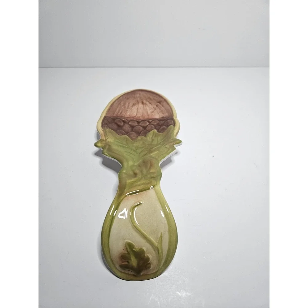 Cracker Barrel Fall Harvest Acorn Spoon Rest Stoneware Thanksgiving Autumn Decor